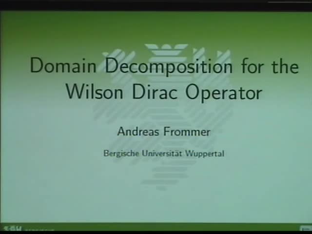 Domain Decomposition for the Wilson Dirac Operator Thumbnail