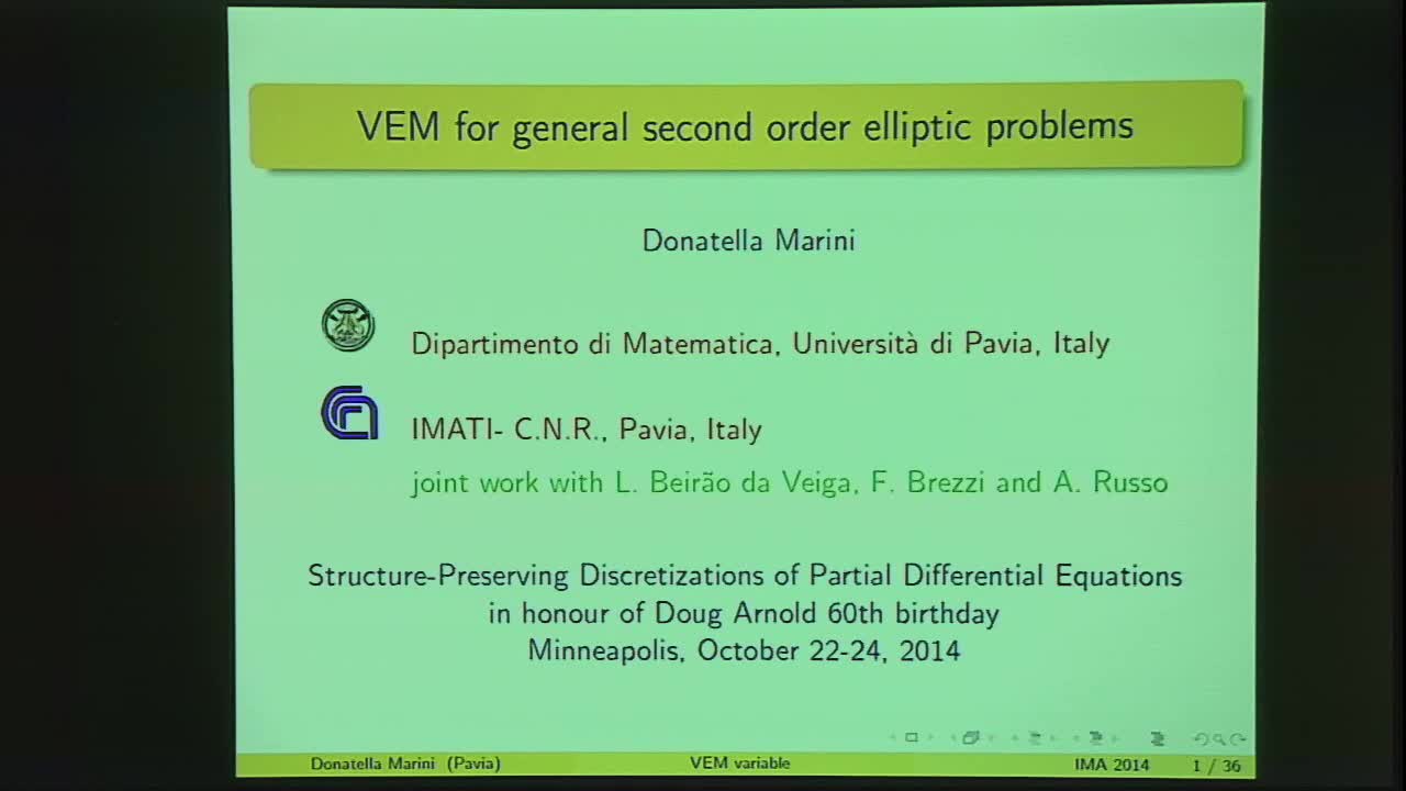 Virtual Element Methods for General Second Order Elliptic Problems Thumbnail