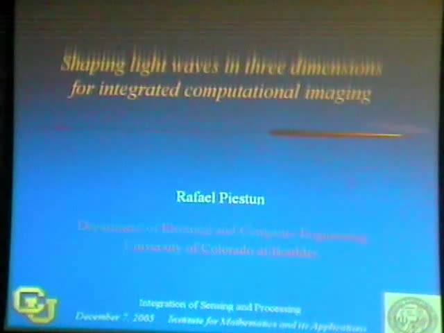 Shaping Light Waves in Three Dimensions for Integrated Computational Imaging Thumbnail