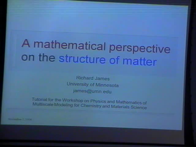 A Mathematical Perspective on the Structure of Matter Thumbnail