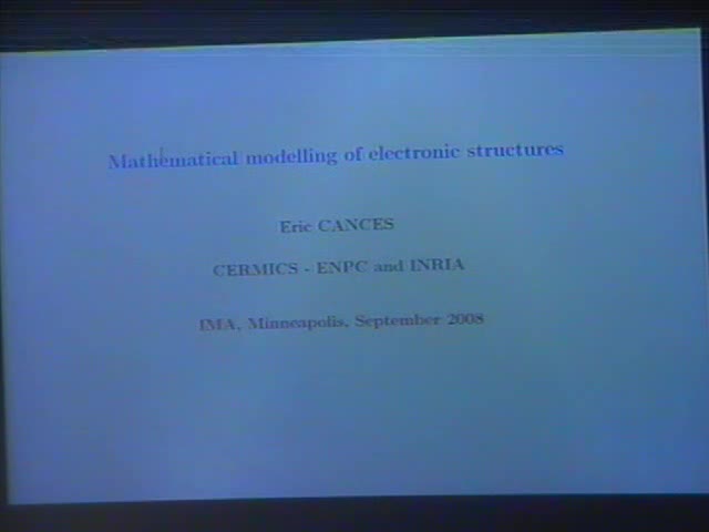 Mathematical modeling of electronic structures Thumbnail