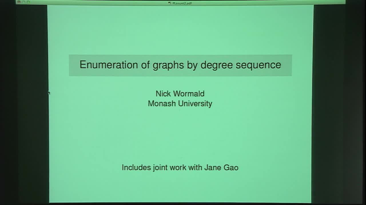 Enumeration of Graphs With A Heavy-Tailed Degree Sequence
 Thumbnail