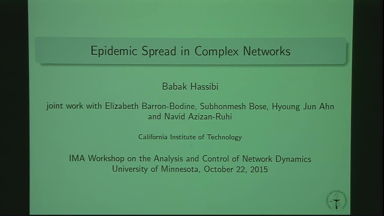 Epidemic Spread in Complex Networks Thumbnail