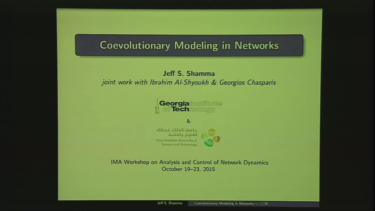 Coevolutionary Modeling in Networks Thumbnail