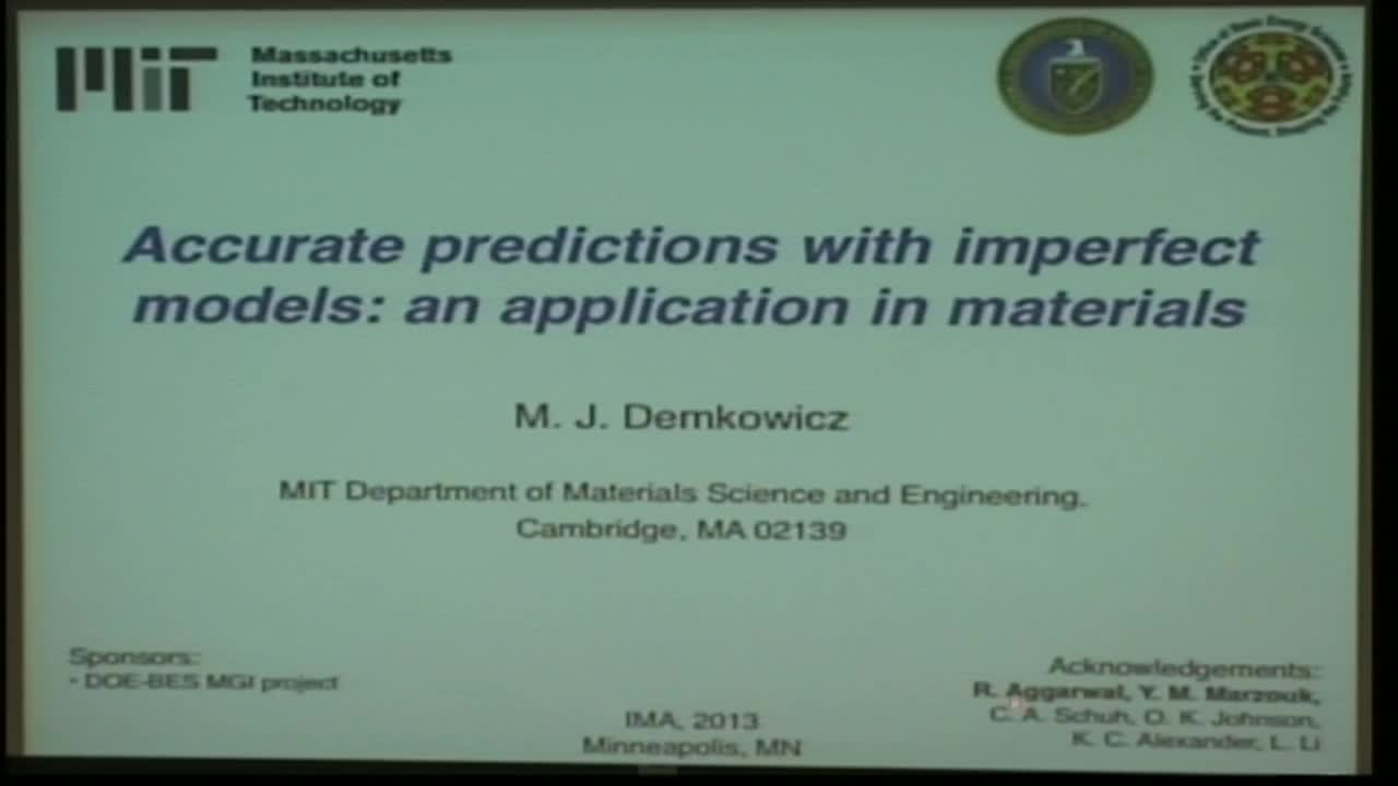 Accurate Predictions Using Imperfect Models: An Application in Materials Research Thumbnail