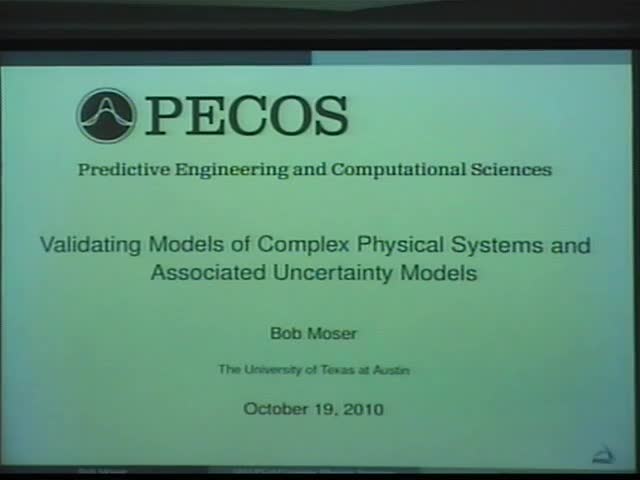 Validating models of complex physical systems and associated
uncertainty models Thumbnail