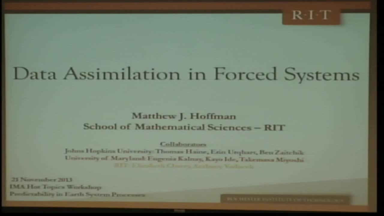 Data Assimilation in Forced Systems Thumbnail