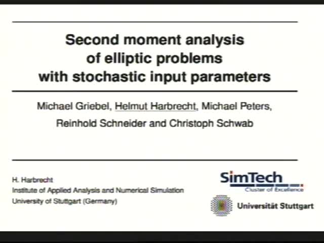 Second moment analysis of elliptic problems with  stochastic input parameters Thumbnail