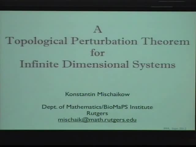 A topological perturbation theorem for infinite dimensional systems Thumbnail