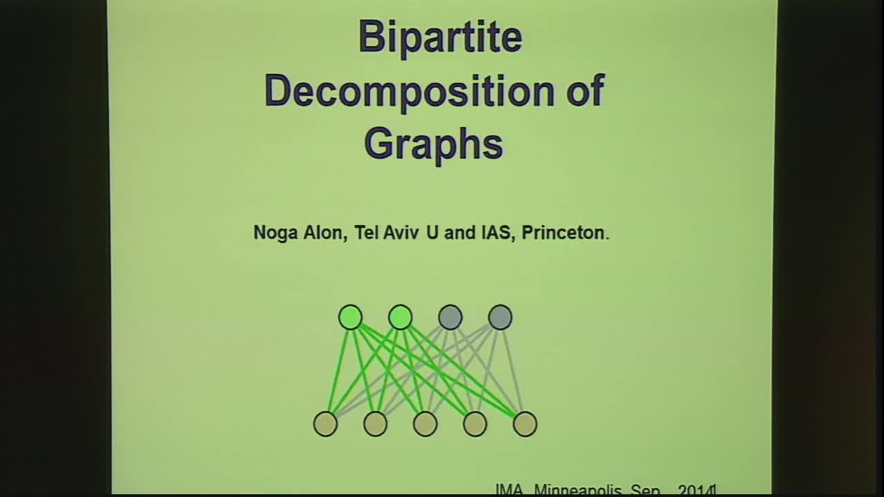 Bipartite Decomposition of Graphs  Thumbnail