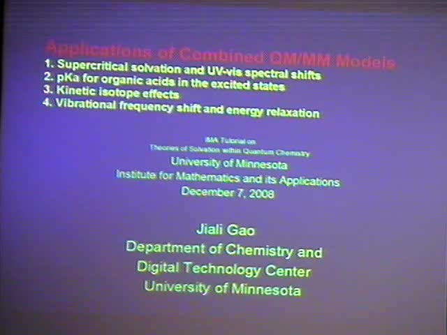 Applications of combined QM/MM methods Thumbnail