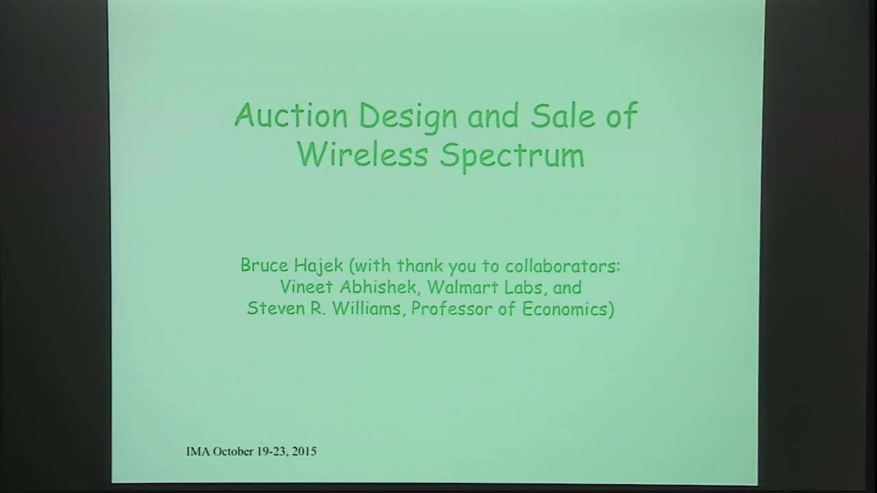 Auction Design and Wireless Spectrum Auctions Thumbnail