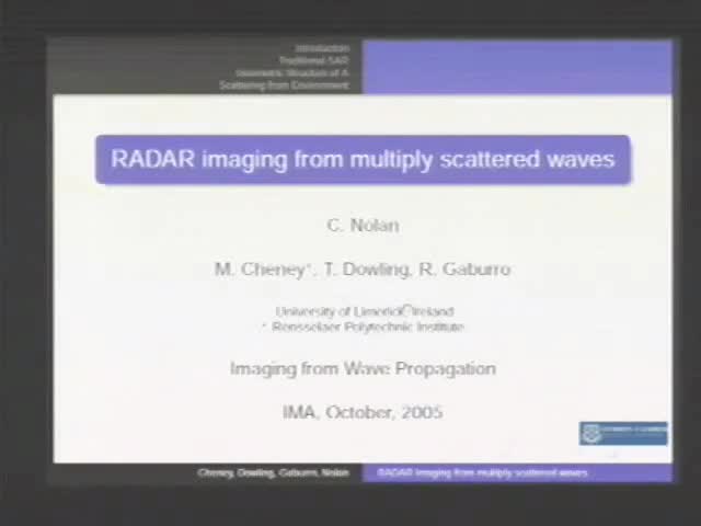 Radar Imaging from Multiply Scattered Waves Thumbnail