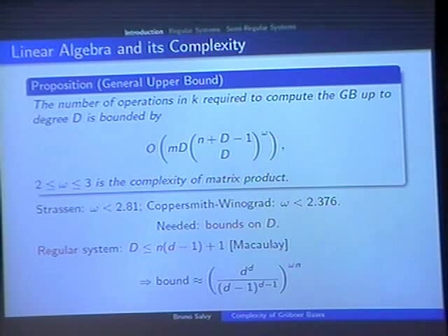 On the complexity of Gröbner basis computation for regular  
and semi-regular systems Thumbnail