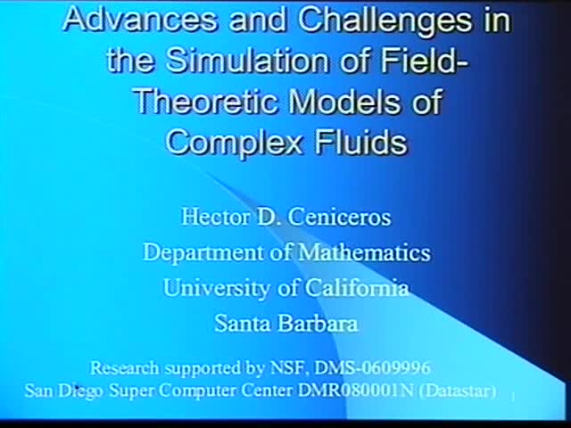 Modeling and simulation of complex fluids via field theory  Thumbnail