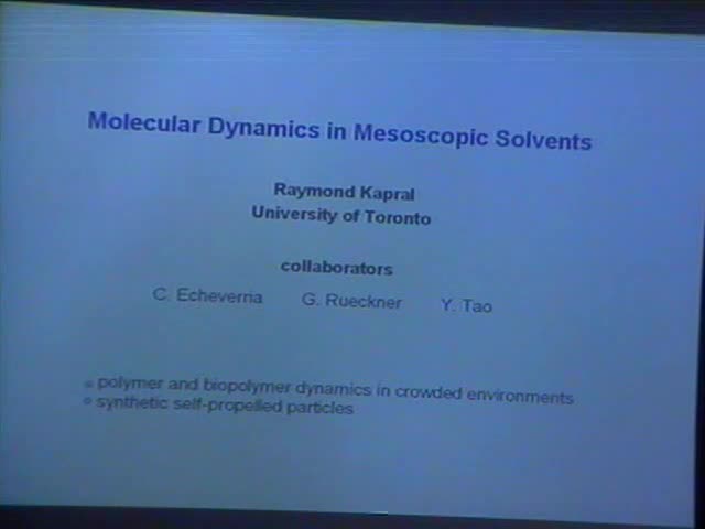 Molecular dynamics in mesoscopic solvents Thumbnail