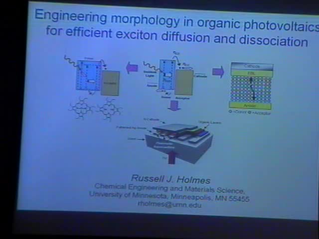 Engineering morphology in small molecule organic photovoltaic cells for efficient exciton diffusion and dissociation Thumbnail