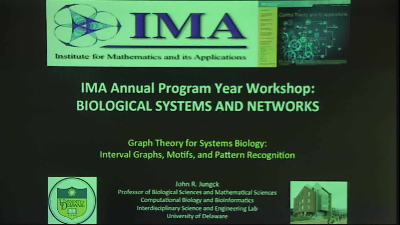 Graph Theory for Systems Biology: Interval Graphs, Motifs, and Pattern Recognition Thumbnail