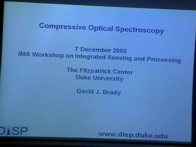 Compressive Optical Spectroscopy Thumbnail