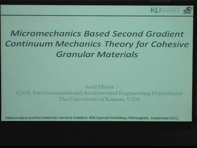 Micromechanics Based Second Gradient Continuum Mechanics Theory for Cohesive Granular Materials Thumbnail