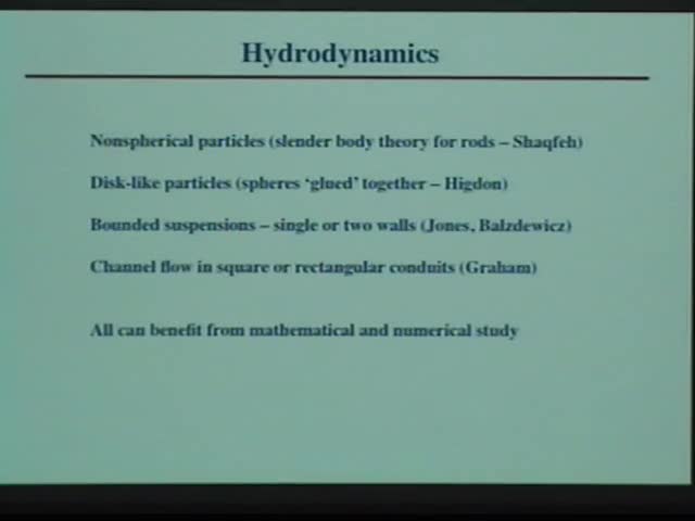 Fluid dynamics and transport in particulate
suspensions II Thumbnail