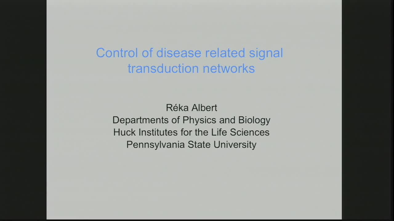 Control of Disease-related Signal Transduction Networks Thumbnail