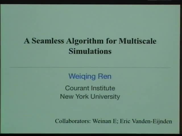 A seamless algorithm for multiscale simulations Thumbnail