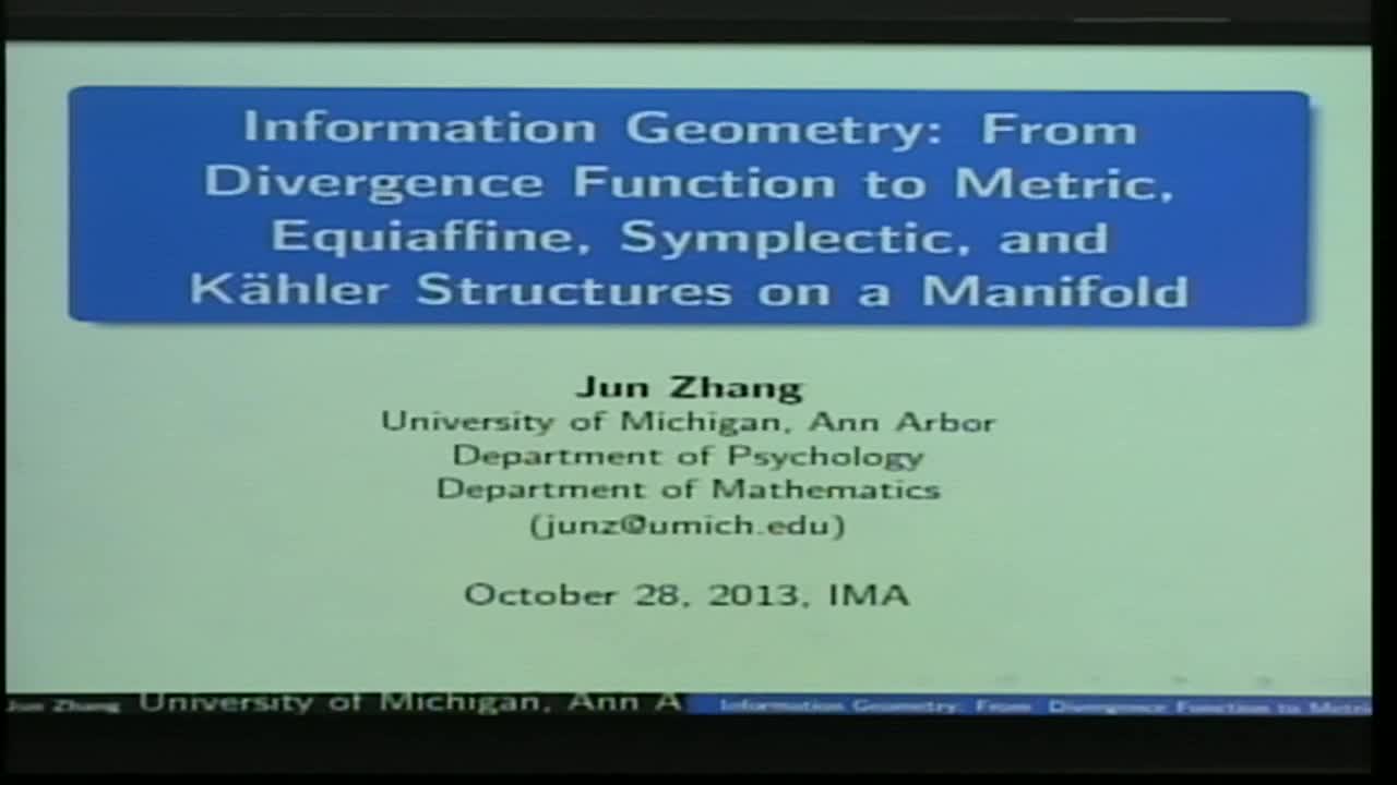 Information Geometry: From Divergence Function to Metric, Equiaffine, Symplectic, and Kahler Structures on a Manifold Thumbnail