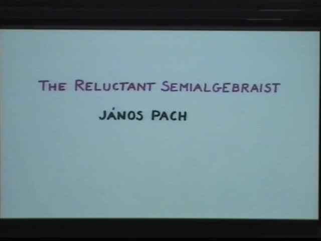 The Reluctant Semi-Algebraist<br>
<em>Introduced by: Janos Pintz</em> Thumbnail