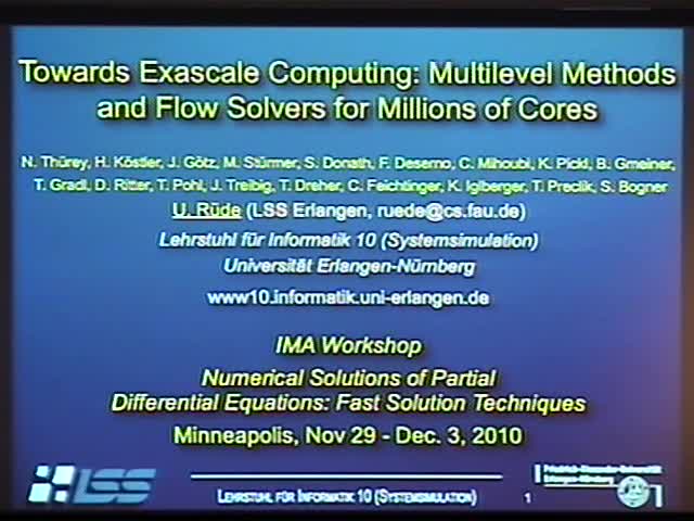 Towards Exascale Computing: Multilevel Methods and Flow Solvers for Millions of Cores Thumbnail