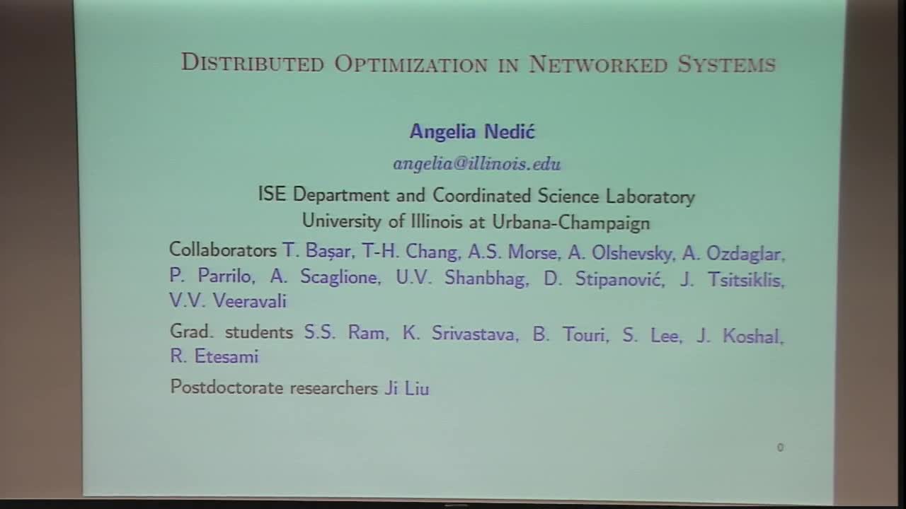 Distributed Optimization Over Networks Thumbnail