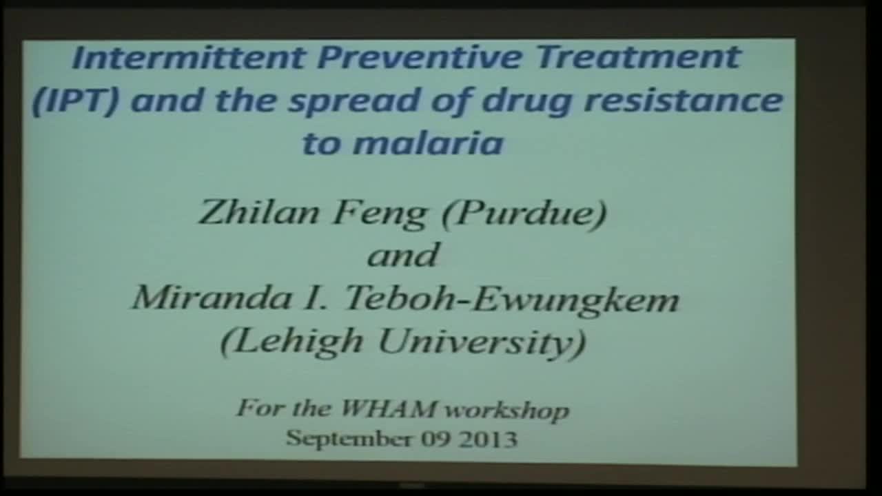 Intermittent Preventive Treatment (IPT) and the Spread of Drug Resistance to Malaria Thumbnail