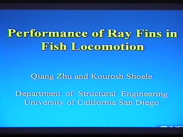 Performance of ray fins in fish locomotion Thumbnail