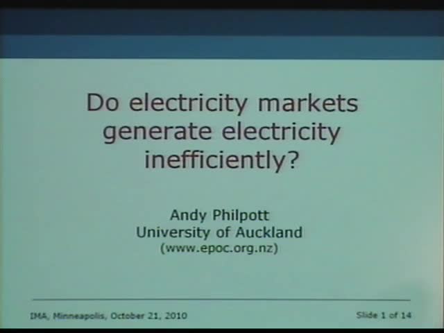 Do electricity markets generate electricity inefficiently? Thumbnail