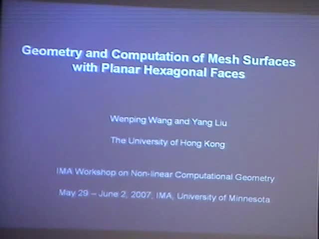 Geometry and Computation of Mesh Surfaces with Planar Hexagonal Faces Thumbnail