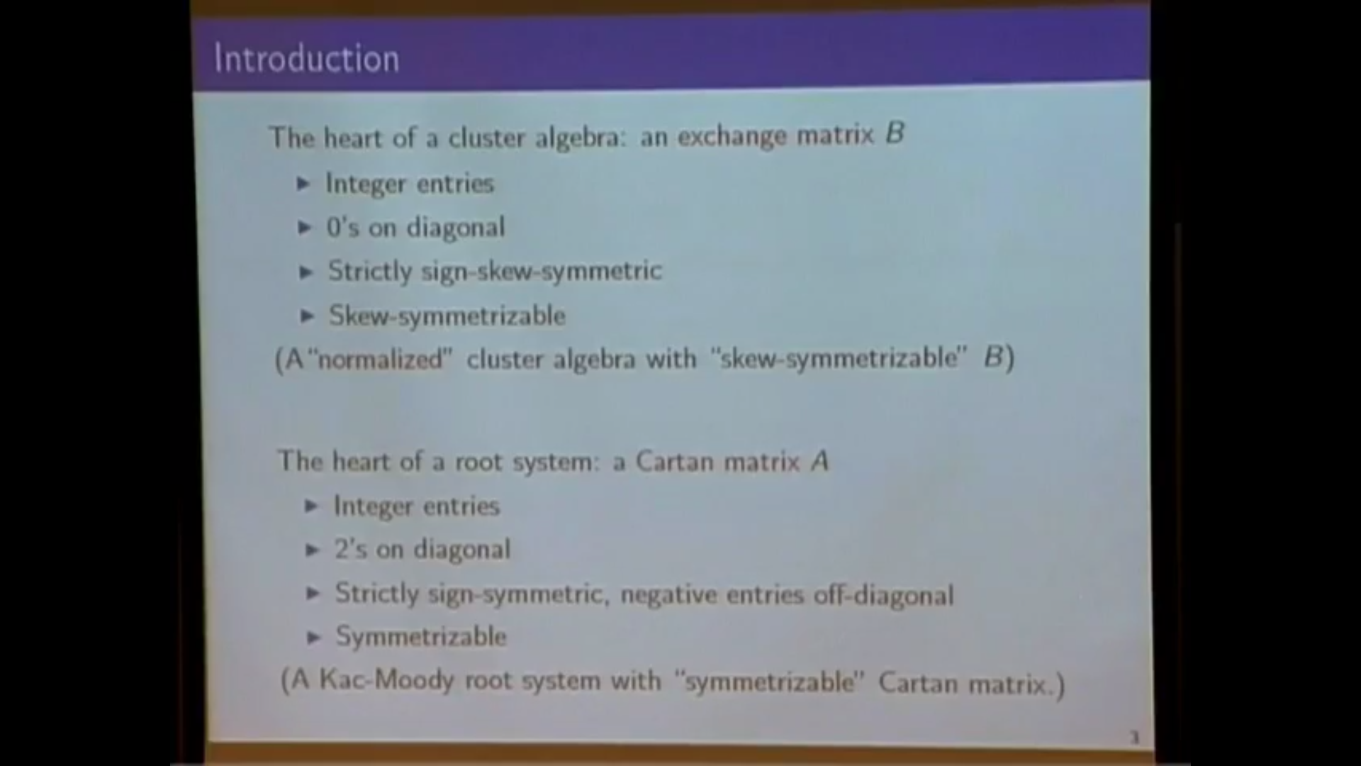 Cluster Algebras And Cluster Combinatorics, lecture 2 Thumbnail