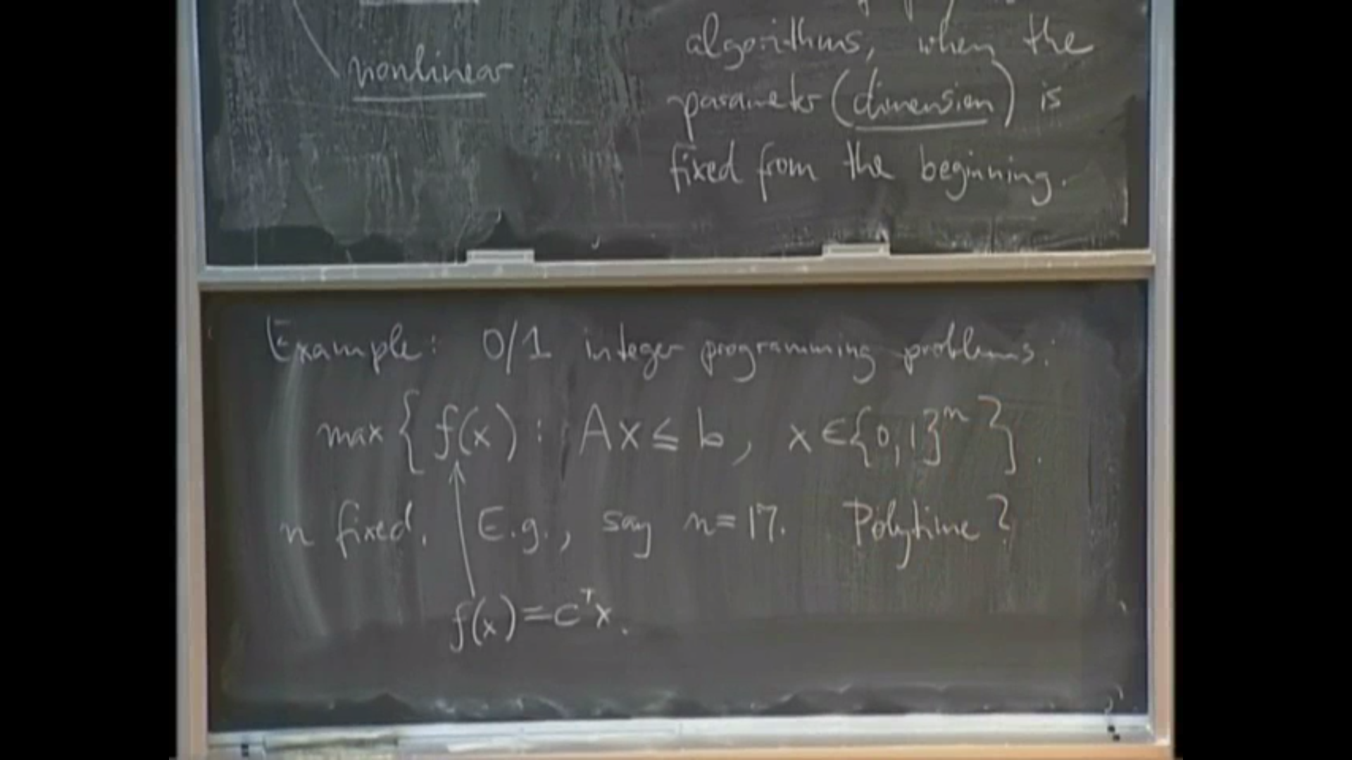 Algebraic, Geometric, And Combinatorial Methods For Optimization: lecture 16 Thumbnail