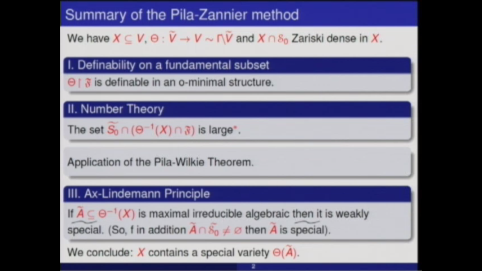 O-Minimal Ingredients in Proofs of Arithmetical Conjectures Such as Manin-Mumford and Andre-Oort Thumbnail