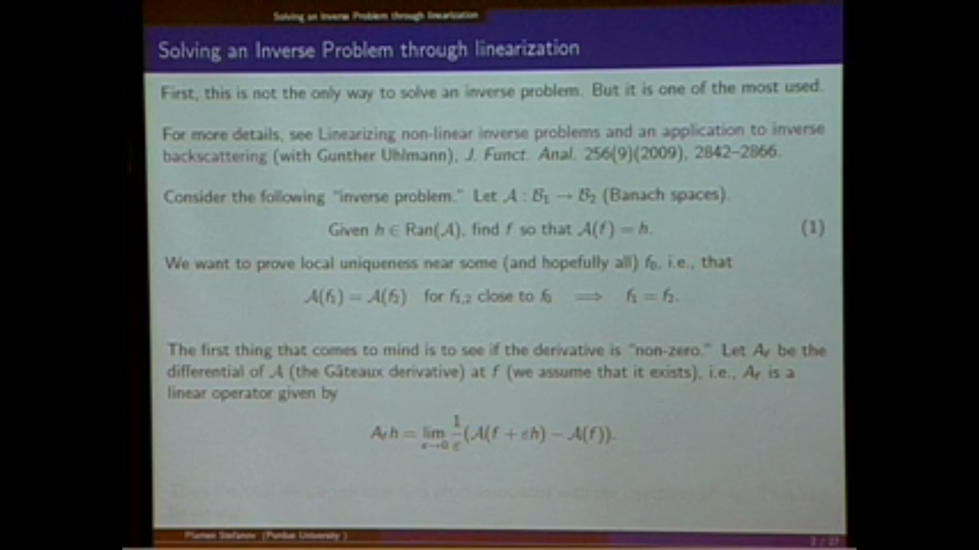 Inverse Problems- Stefanov II Thumbnail