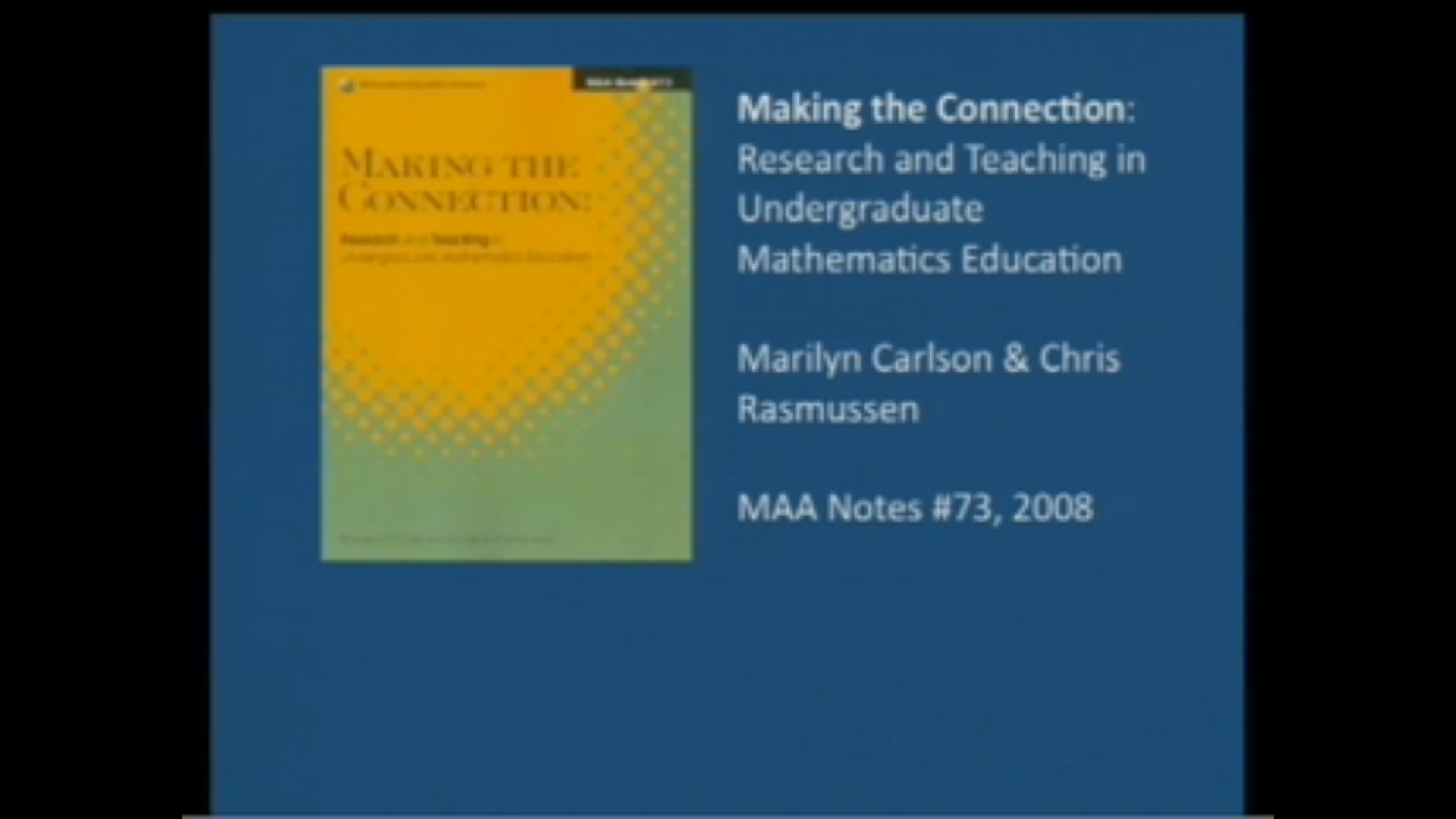 Critical Issues in Mathematics Education 2009: Panel Response Thumbnail