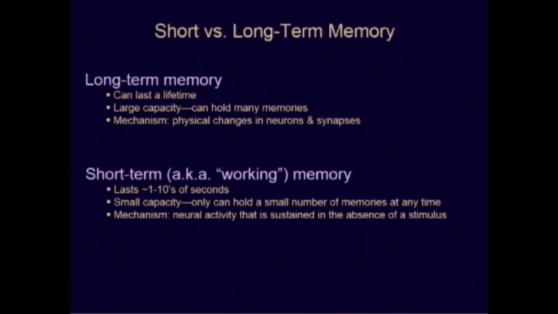 The challenge of constructing a robust short-term memory network Thumbnail