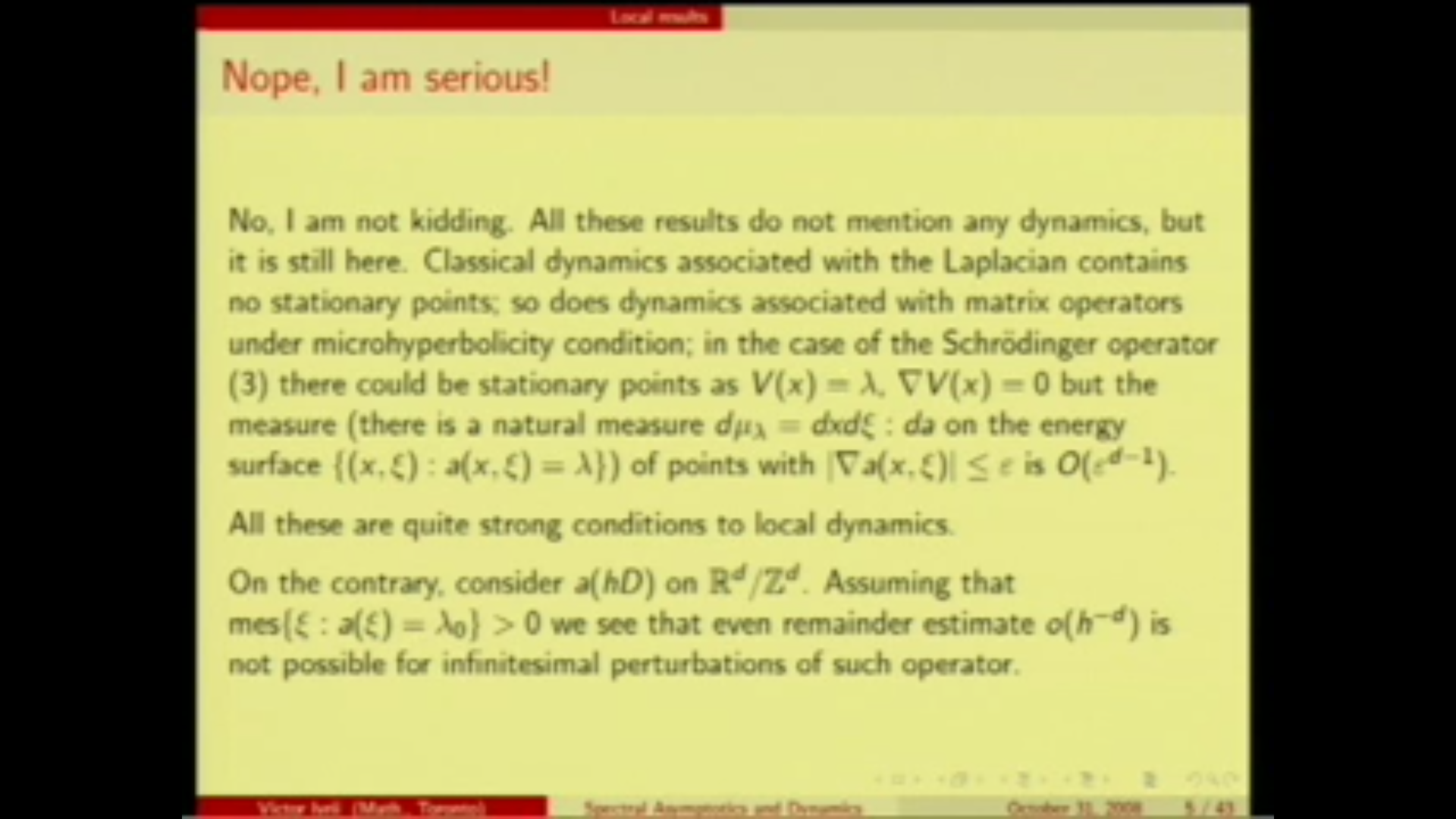 Dynamics and Spectral Asymptotics Thumbnail