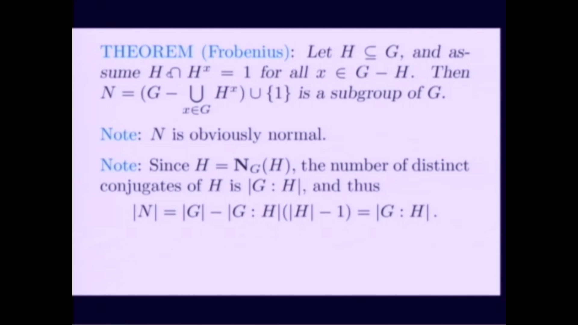 An Introduction To Character Theory And The McKay Conjecture, lecture 7 Thumbnail