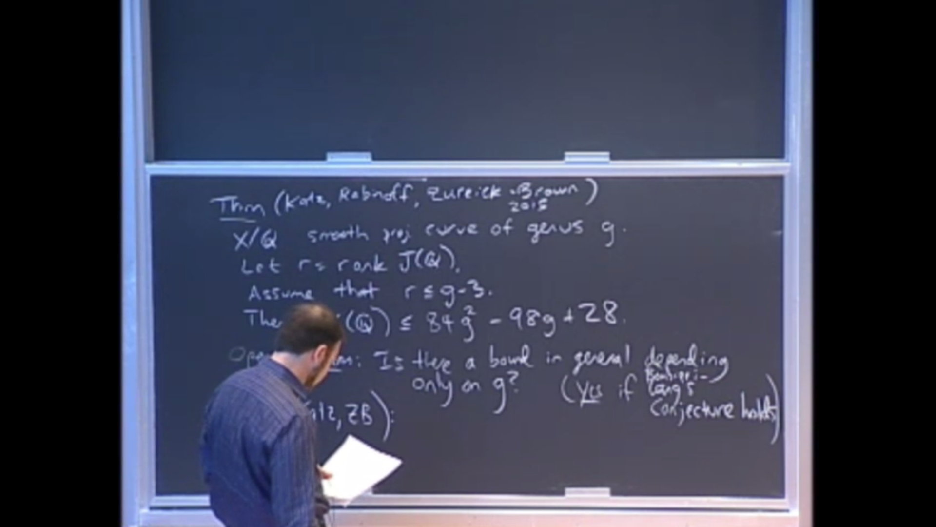 Chip Firing and Tropical Curves, lecture 19 Thumbnail