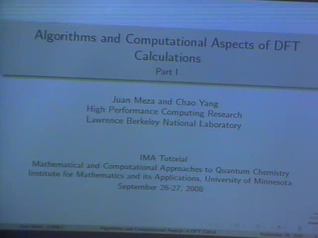 Algorithms and computational aspects of DFT calculations Part I Thumbnail