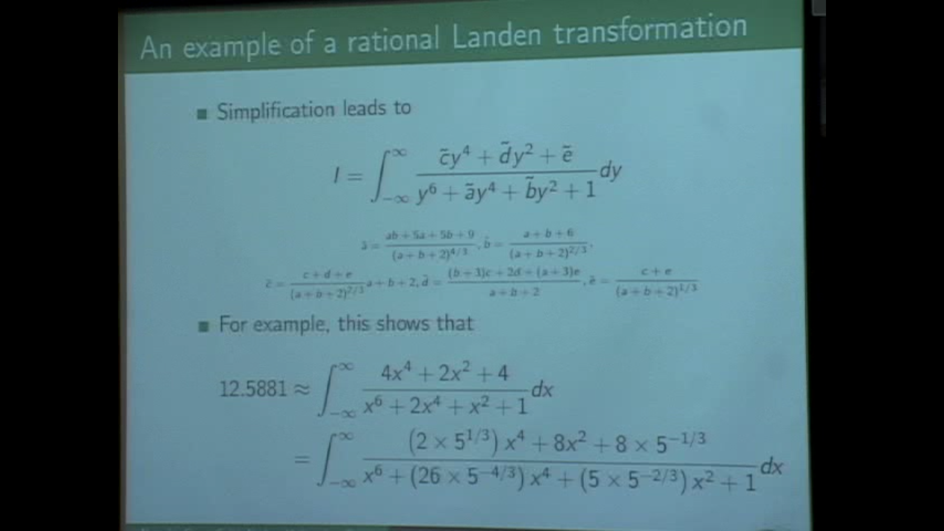 Numerical Intergration Techniques with Rational Landen Transformations Thumbnail