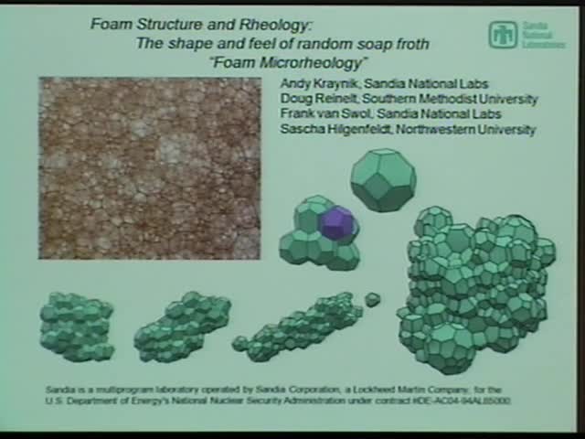 Foam structure and rheology: The shape and feel of random soap froth Thumbnail