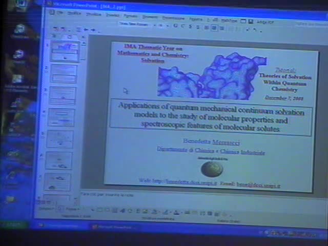 Applications of quantum mechanical continuum solvation models to the study of molecular properties and spectroscopic features of molecular solutes in different environments Thumbnail