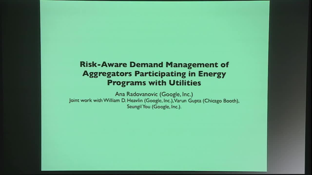 Risk-Aware Demand Management of Aggregators Participating in Energy Programs with Utilities Thumbnail