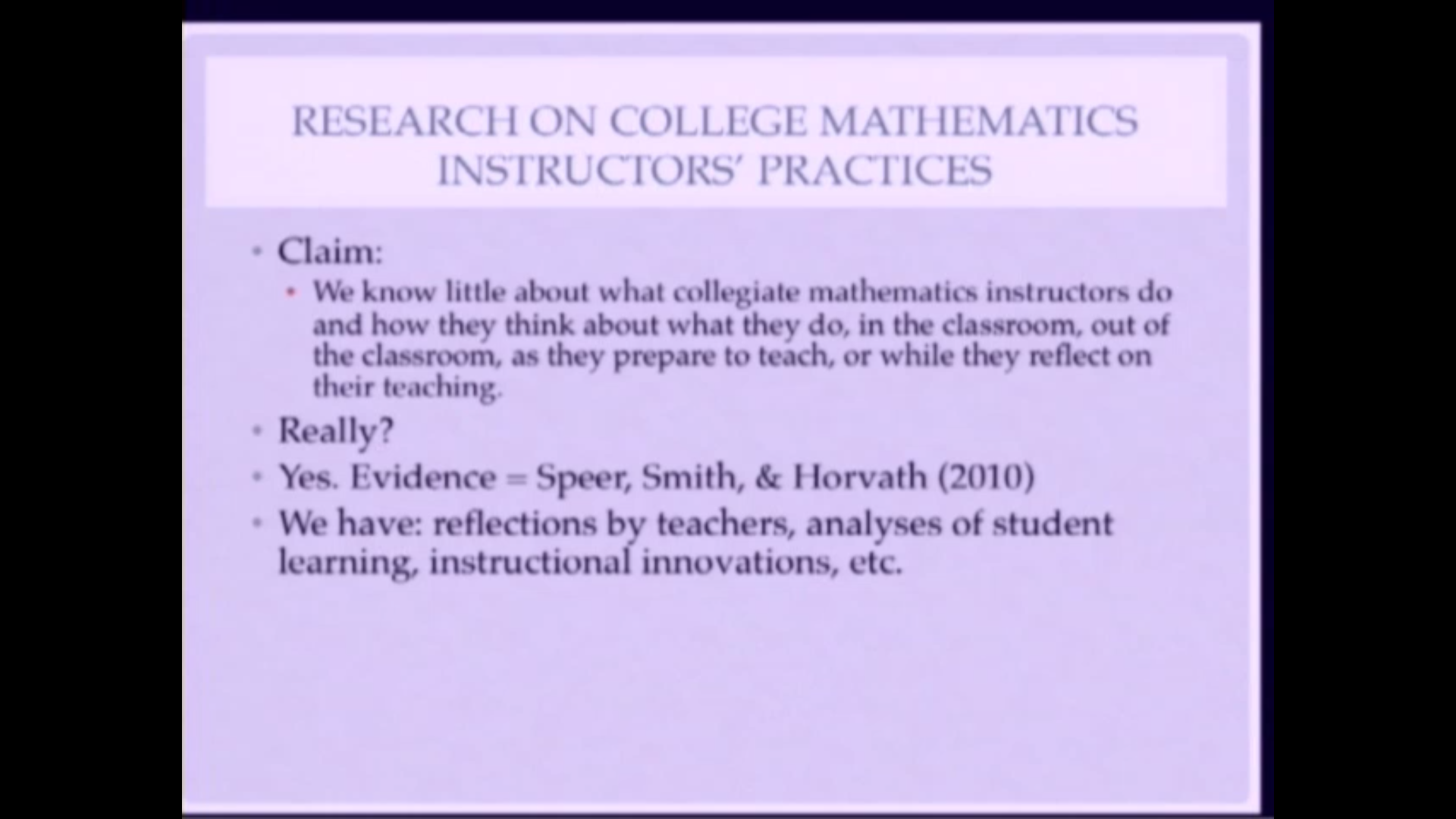 Parallel session 1.b: Watching mathematicians at work: Mathematical knowledge for teaching calculus and the practice of examining student work Thumbnail